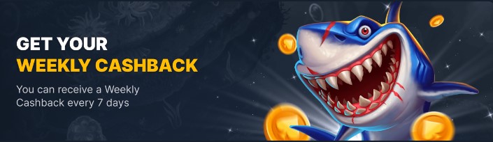 Coins.Game weekly cashback structure